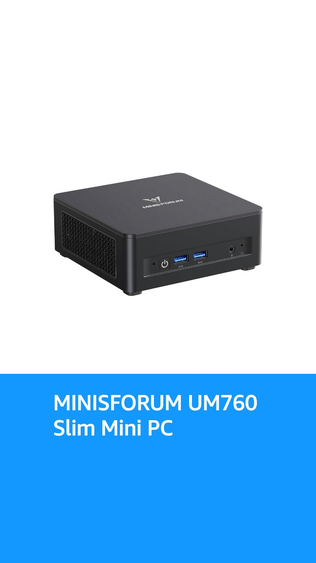 MINISFORUM UM760 Slim Mini PC, AMD Ryzen 5 7640HS Processor Mini